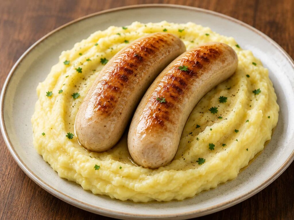 Boudin blanc avec pomme de terre