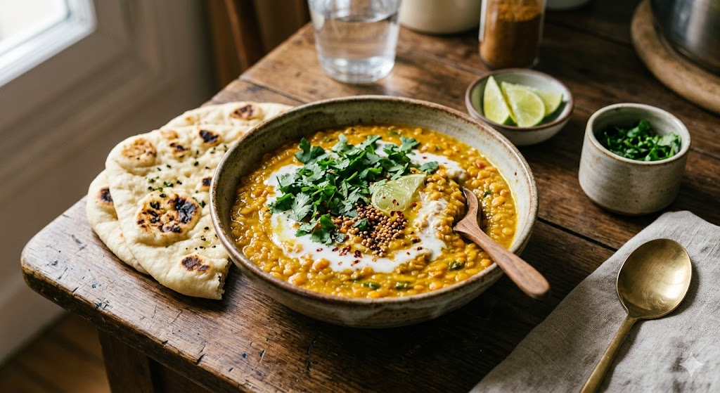 Dahl de lentilles corail au lait de coco