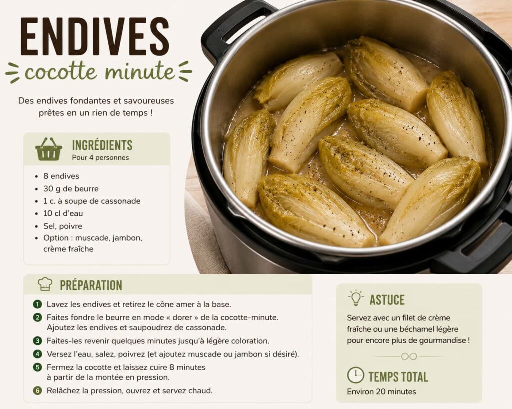 Recette endives cocotte