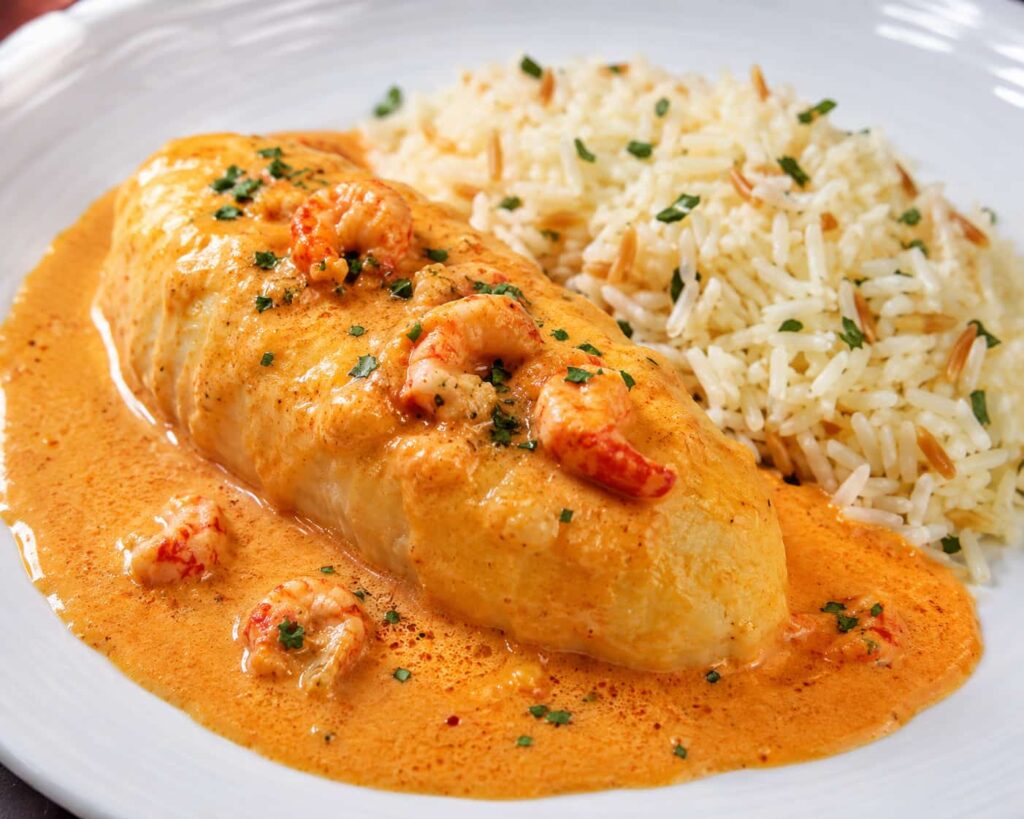Quenelles et riz pilaf