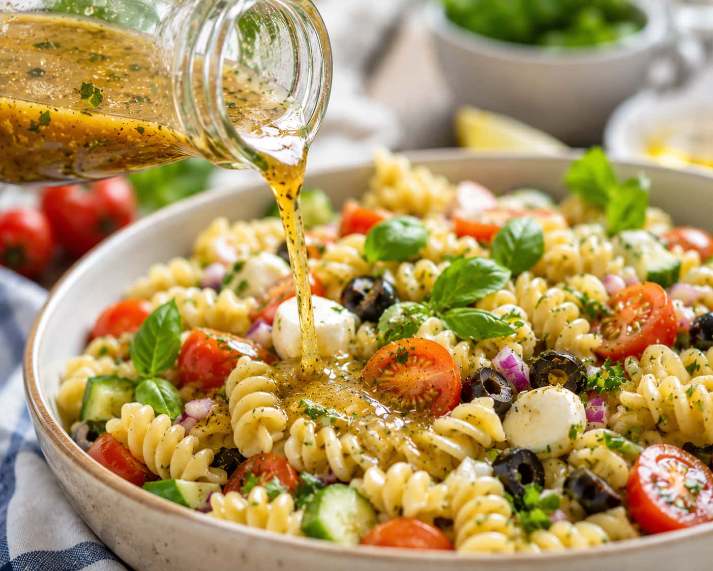La Meilleure vinaigrette pour salade de pâtes : 5 minutes, 6 ingrédients, impossible d&rsquo;y résister