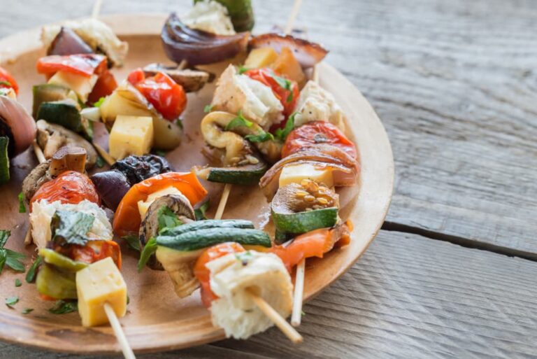 Brochettes de légumes grillés