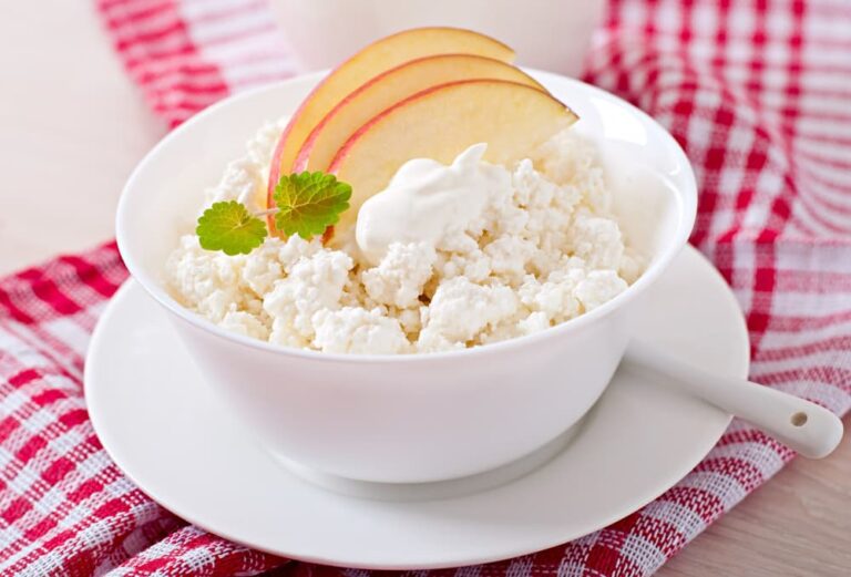 Fromage cottage aux pommes et crème