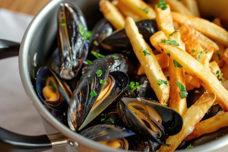 Un pot de moules frites