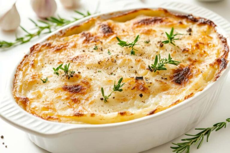 Un gros plan gratin dauphinois