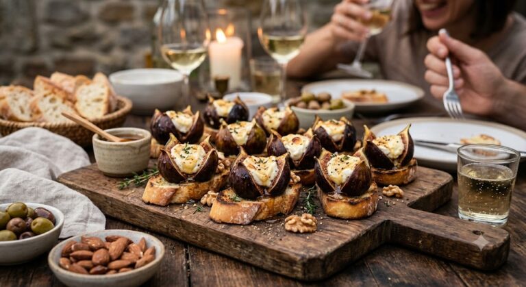 Figues rôties au miel et au chèvre